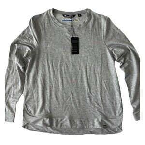Travis Mathew Long Sleeve Weekend Crew Neck Pullover Shirt Light Gray Women's M